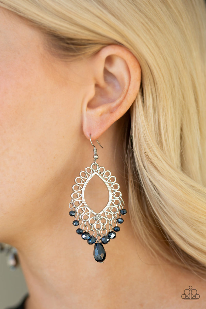 Just Say NOIR - Blue Earrings