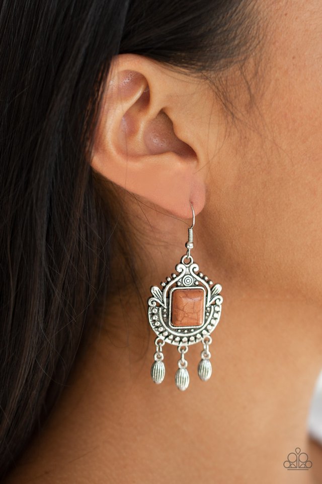 Open Pastures - Brown Earrings