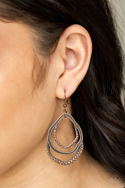Canyon Casual - Copper Earrings