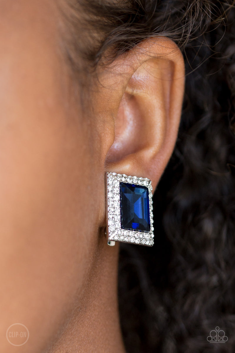 Crowned Couture - Blue Clip-On Clip-On