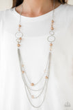 Bubbly Bright - Brown Necklace