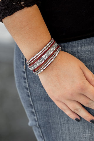 Rebel In Rhinestones - Red Bracelet