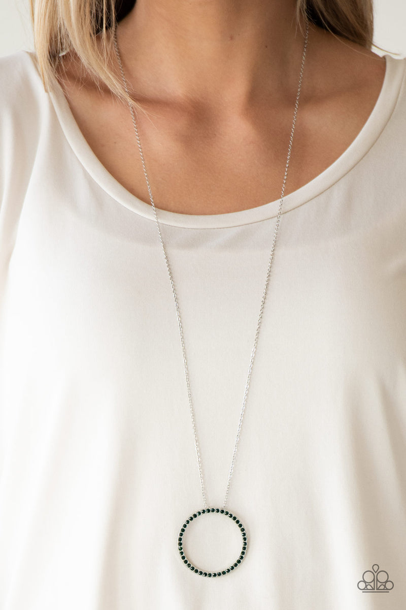 Center Of Attention - Green Necklace