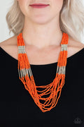 Let It BEAD - Orange Necklace