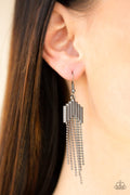 Radically Retro - Black Earrings