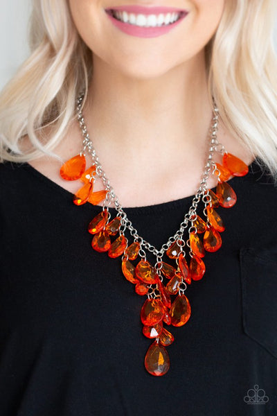 Irresistible Iridescence - Orange Necklace