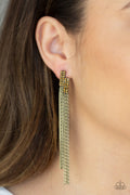 Radio Waves - Brass Post Earrings