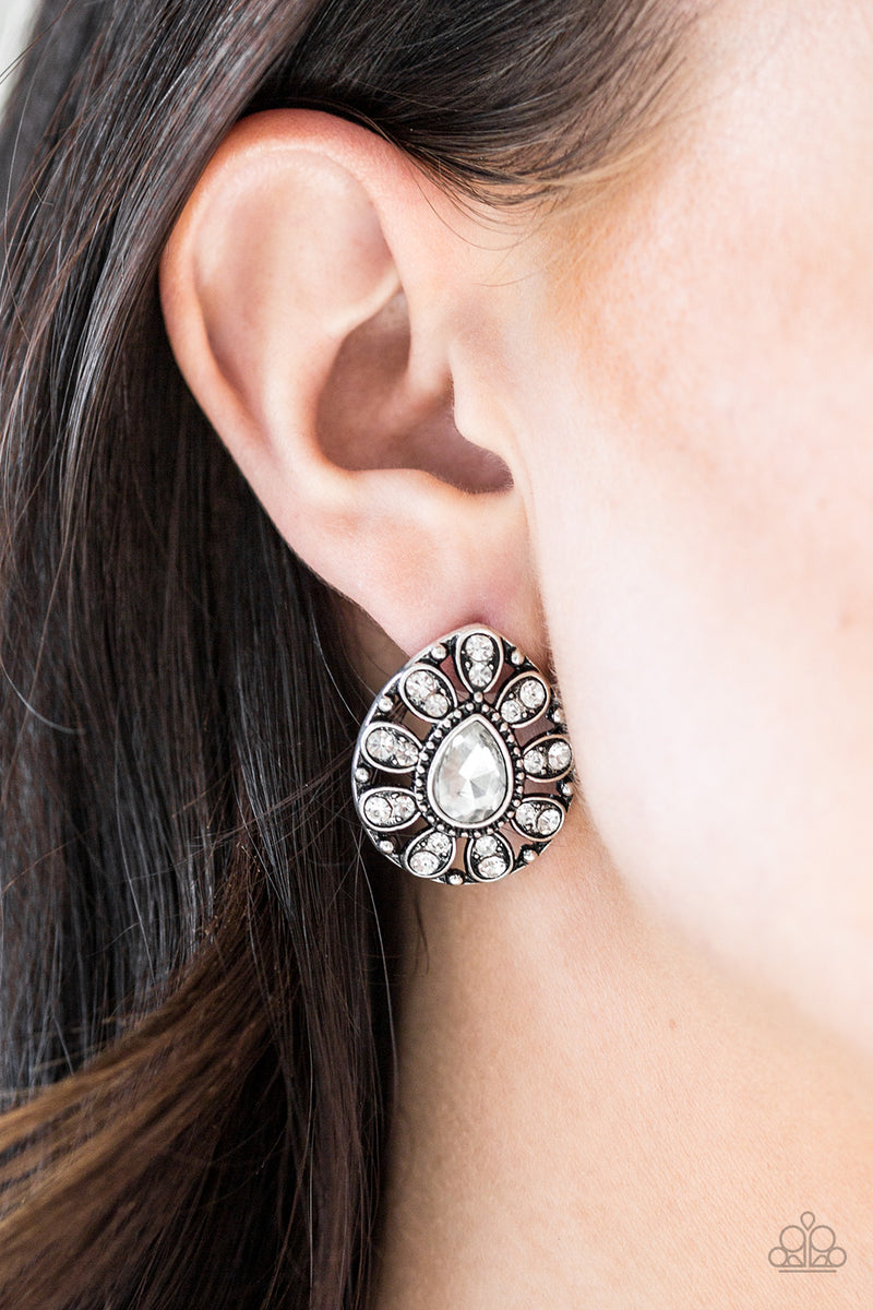 Treasure Retreat - White Post Earrings