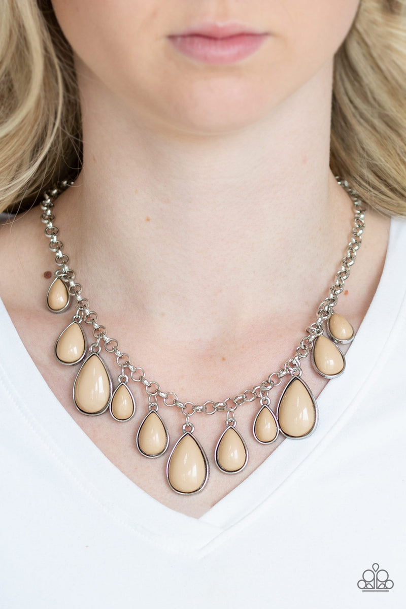 Jaw-Dropping Diva - Brown Necklace