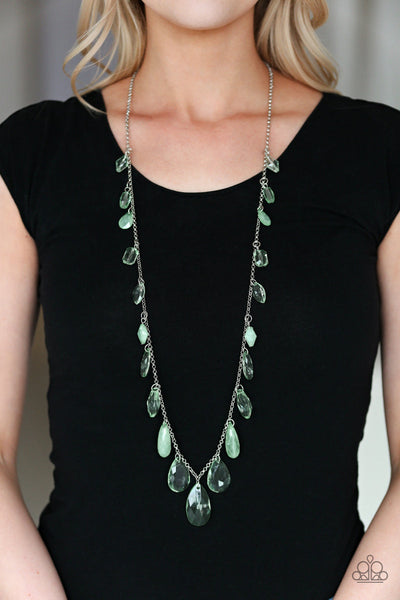 GLOW And Steady Wins The Race - Green Necklace