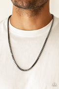Boxed In - Black Mens Necklace