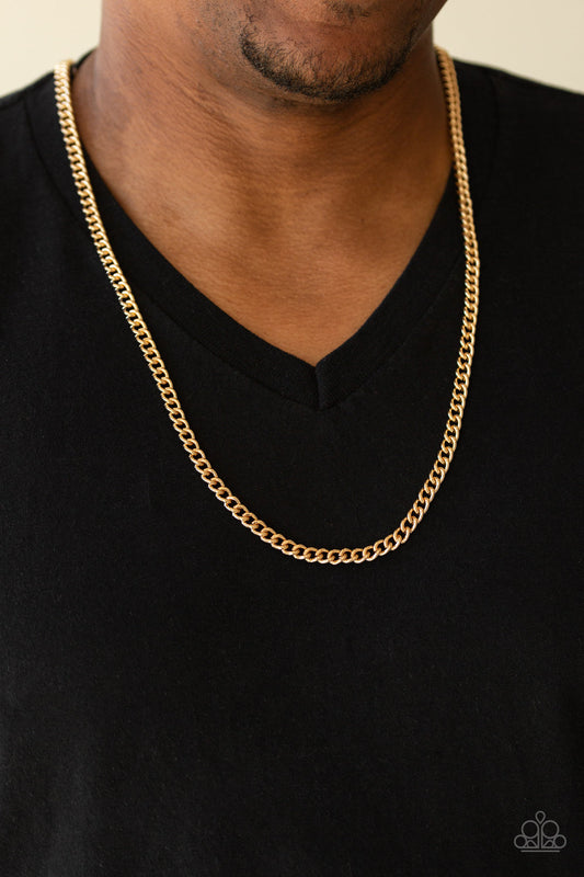 First Rule Of Fight Club - Gold Mens Necklace
