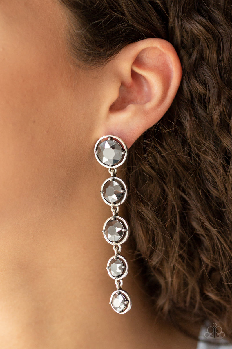 Drippin In Starlight - Silver Post Earrings