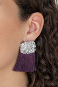 Plume Bloom - Purple Post Earrings
