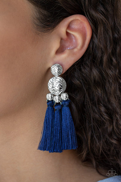 Taj Mahal Tourist - Blue Post Earrings
