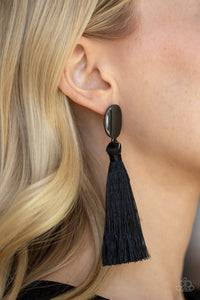 Va Va PLUME - Black Post Earrings