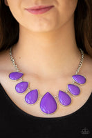 Drop Zone - Purple Necklace