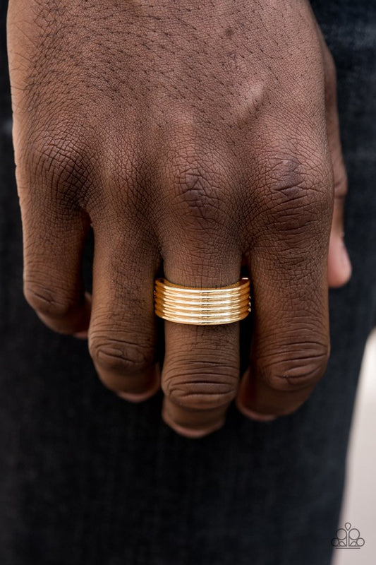 A Mans Man - Gold Mens Ring