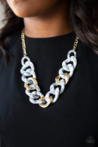 I Have A HAUTE Date - White Necklace