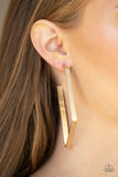 Way Over The Edge - Gold Earrings