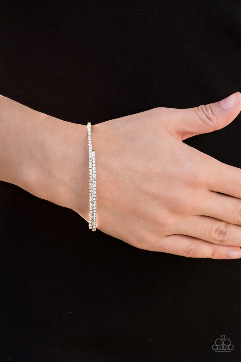 Sleek Sparkle - White Bracelet