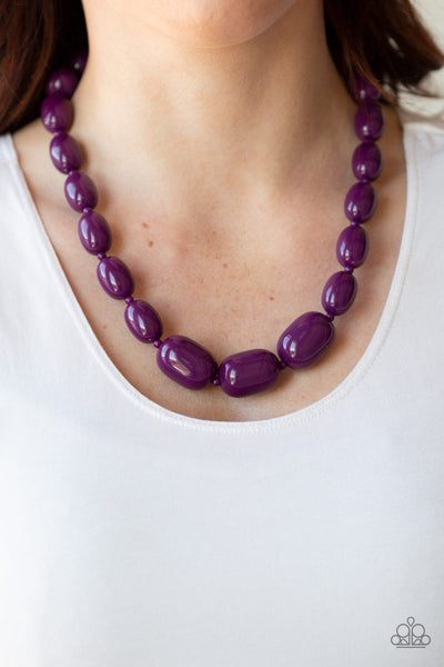 Poppin Popularity - Purple Necklace