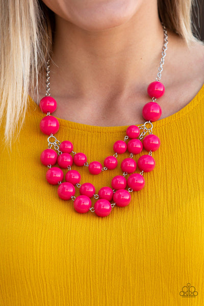 Miss Pop-YOU-larity - Pink Necklace