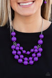 Miss Pop-YOU-larity - Purple Necklace