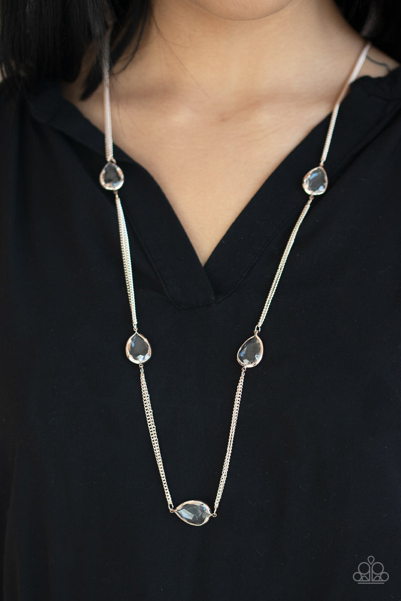 Teardrop Timelessness - Rose Gold Necklace