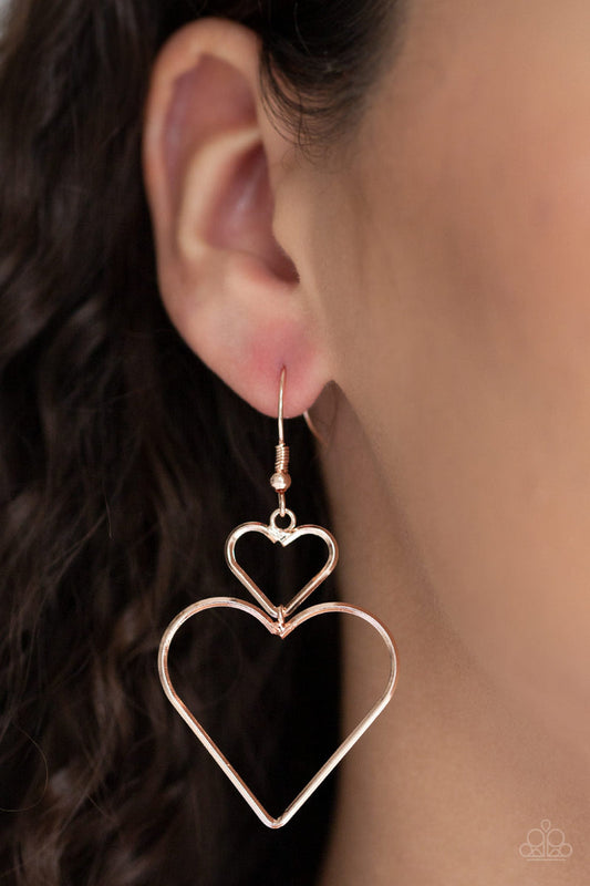 Heartbeat Harmony - Rose Gold Earrings