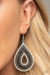 5th Avenue Attraction - Black Earrings