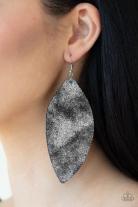 Serenely Smattered - Black Earrings