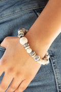 Majestic Masonry - White Bracelet