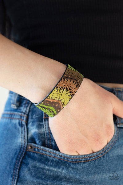 Come Uncorked - Green Bracelet