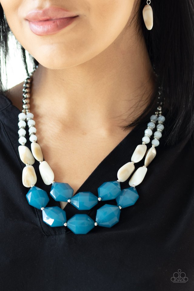 Seacoast Sunset - Blue Necklace
