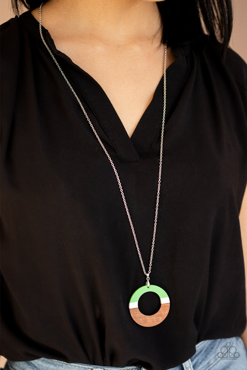 Sail Into The Sunset - Green Necklace