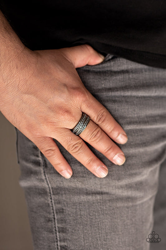 Man vs. Machine - Black Mens Ring