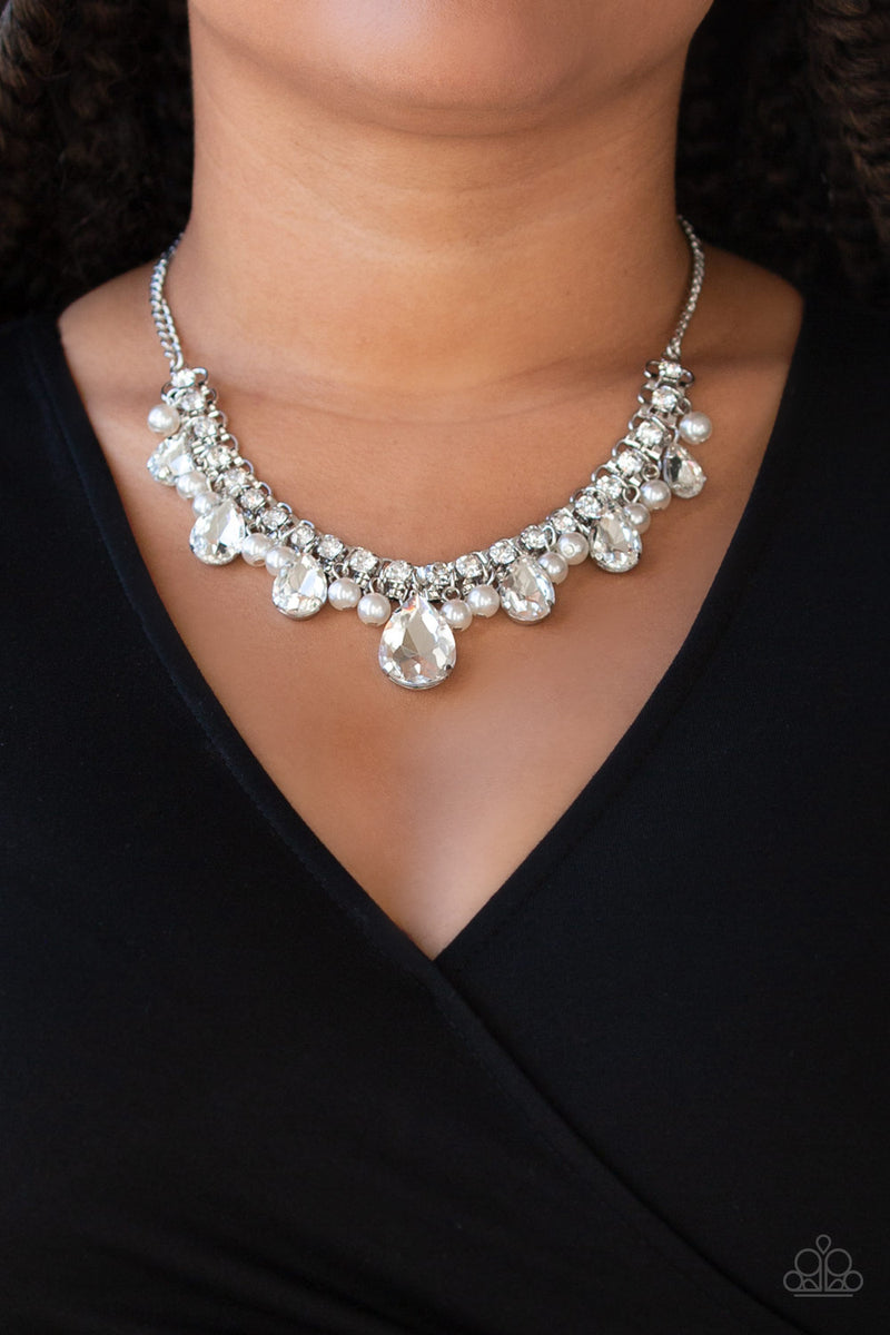 Knockout Queen - White Necklace