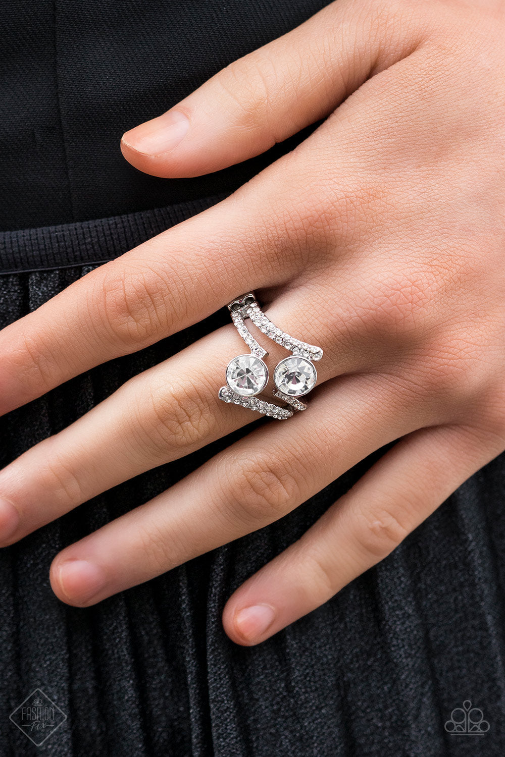 Over The Top Glamour - White Ring