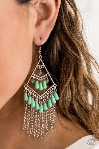 Trending Transcendence - Green Earrings