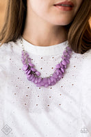 Colorfully Clustered - Purple Necklace