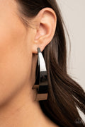 Underestimated Edge - Black Post Earrings