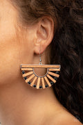 Wooden Wonderland - Black Earrings