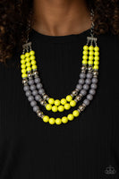 BEAD Your Own Drum - Yellow Necklace