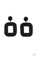 beaded-bella-black-post earrings