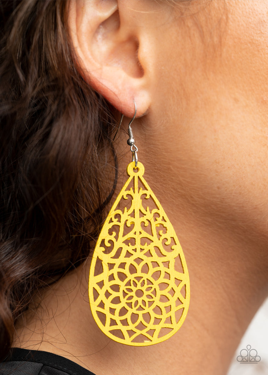 Seaside Sunsets - Yellow Earrings