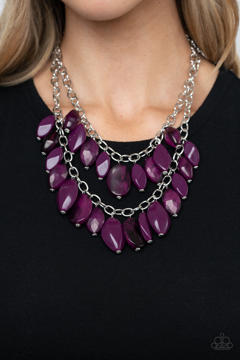 Palm Beach Beauty - Purple Necklace