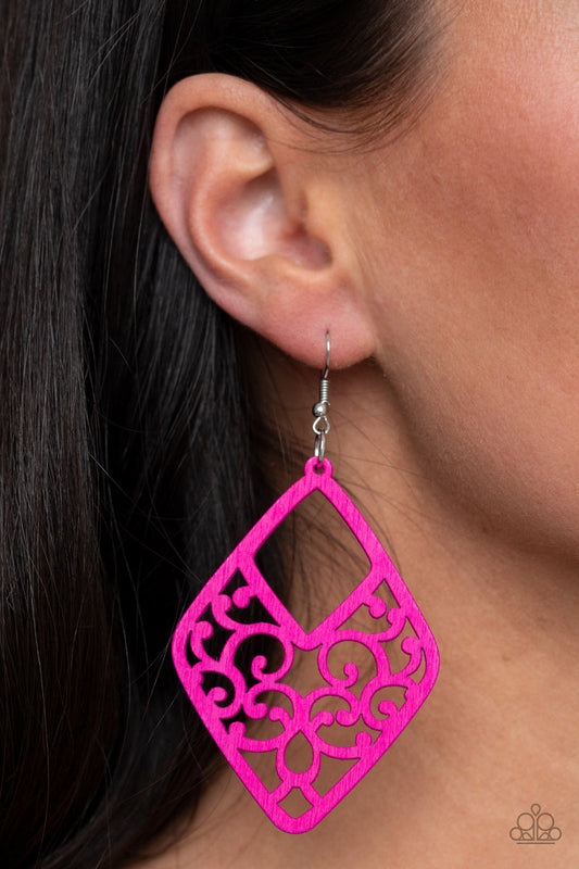 VINE For The Taking - Pink Earrings