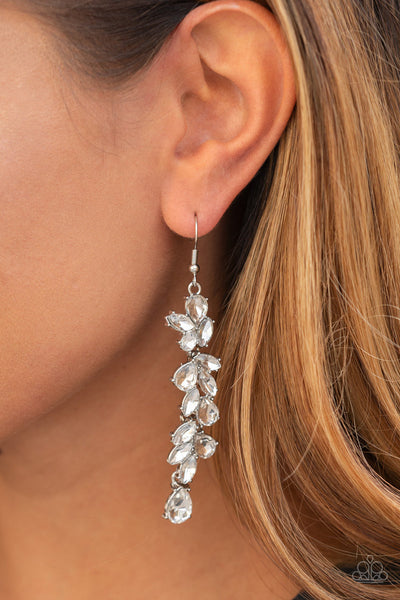 Unlimited Luster - White Earrings