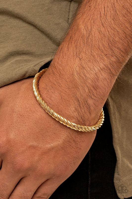 Mach Speed - Gold Mens Bracelet